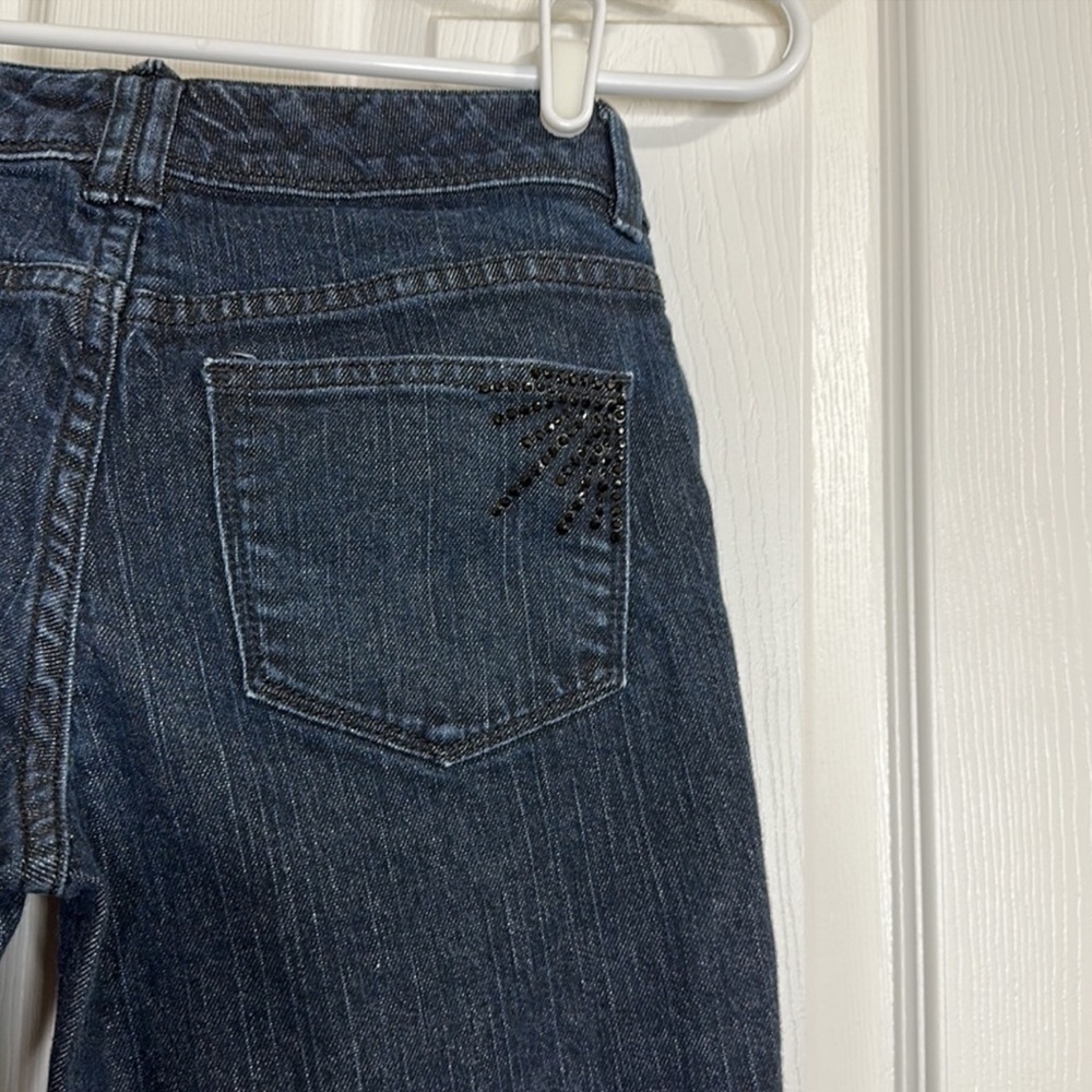 The Limited Low Rise Dark Wash Bootcut Jeans Petite Studded Pockets Size 2 Y2K - Picture 7 of 7